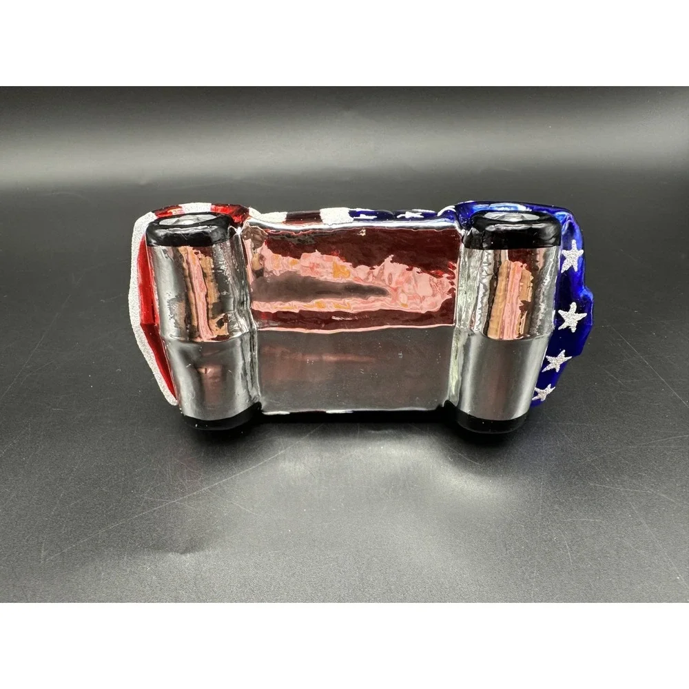 2000 Christopher Radko‎ Stars and Stripes VW Bug 00-177-2P Patriotic Ornament